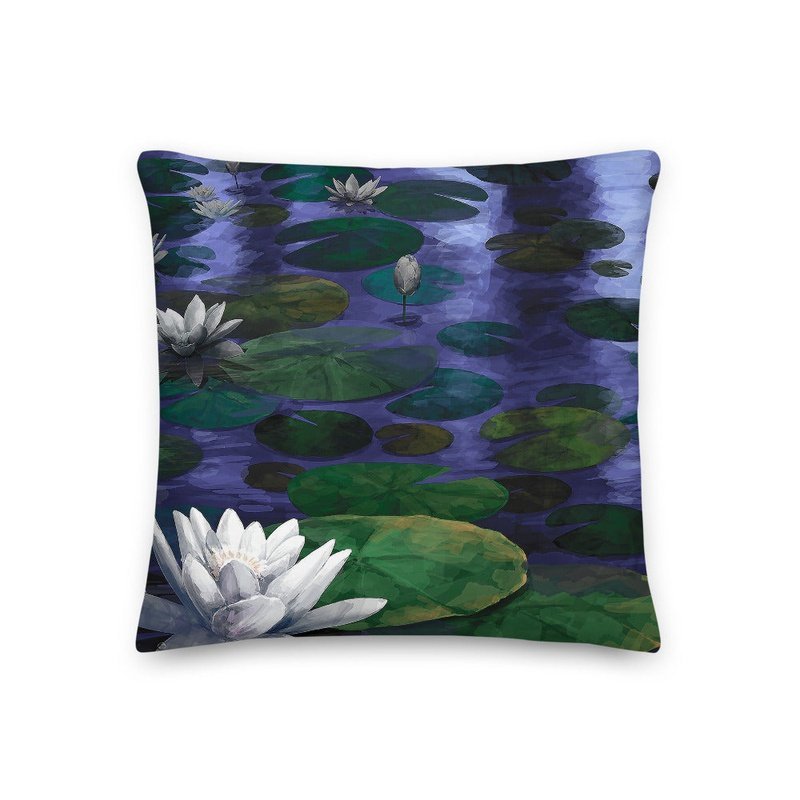 Midnight Pond Premium Stuffed Reversible Throw Pillows - Ideal Place Market