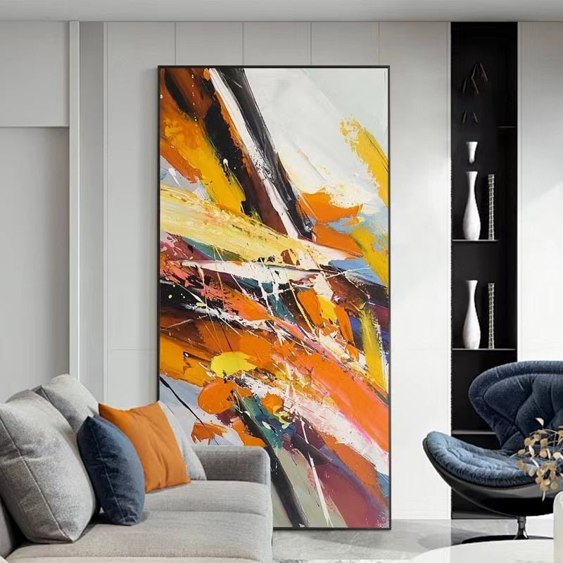 Modern Abstract Knife Painting on Canvas - Ideal Place Market