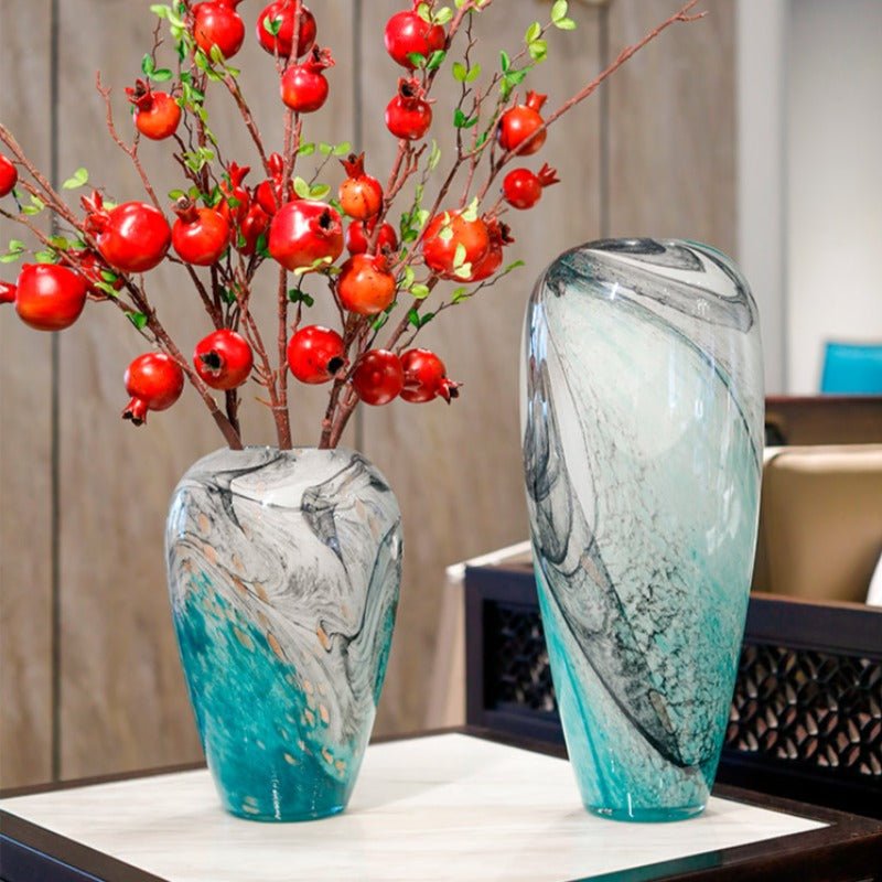 Modern Hand Blown Glass Tabletop Vases - Ideal Place Market