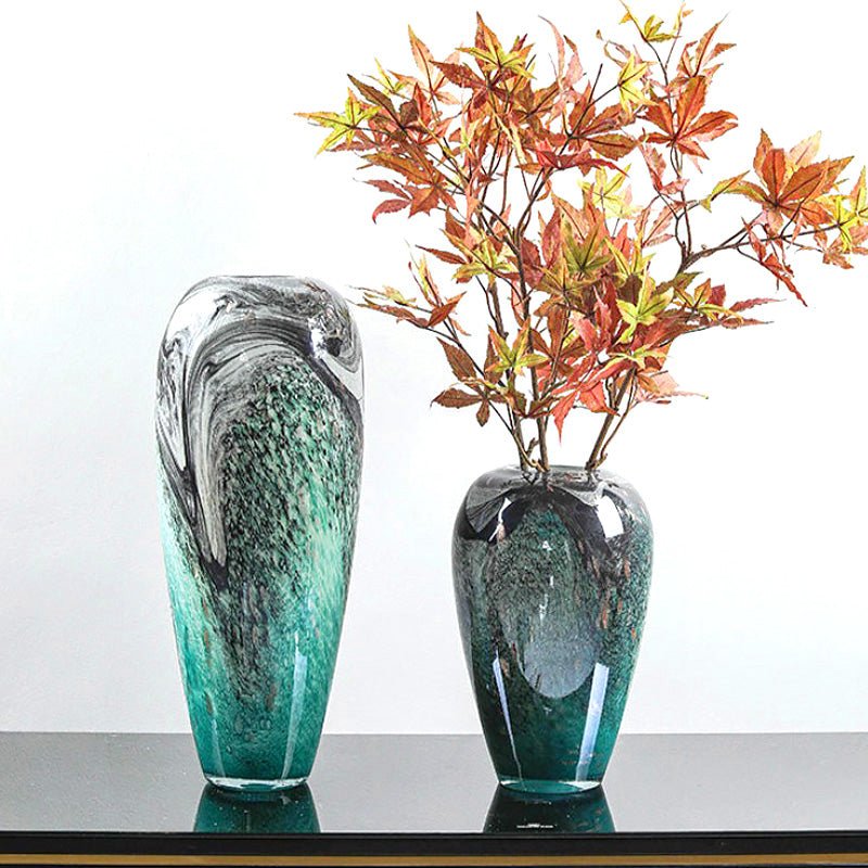 Modern Hand Blown Glass Tabletop Vases - Ideal Place Market