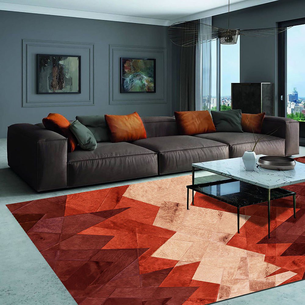 Modern Hand Stitched Cowhide Area Rugs - 2 Colors - Ideal Place Market