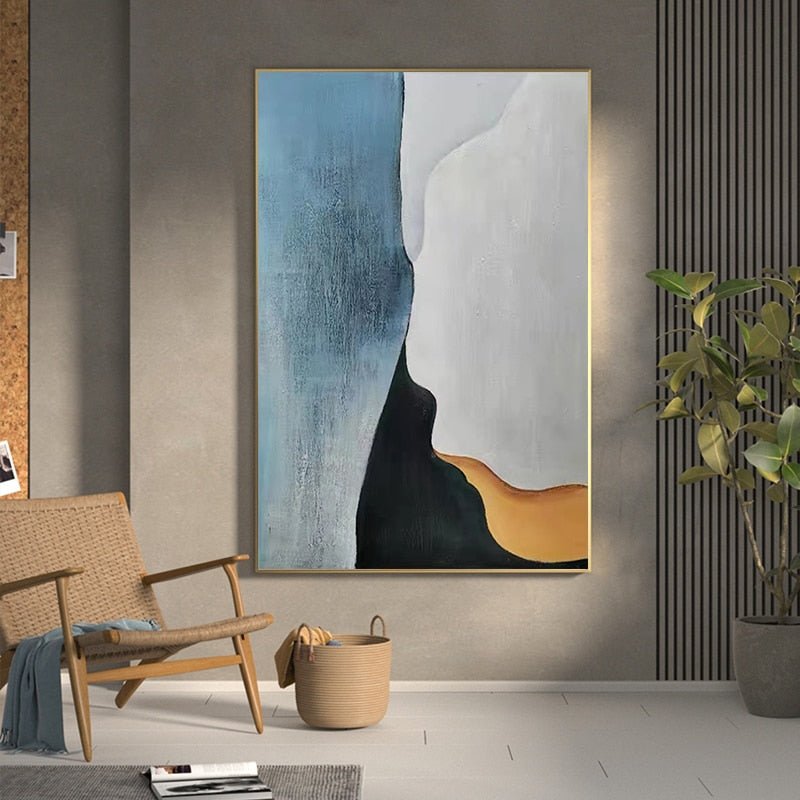 Modern Minimalist Painting on Canvas - 100% Hand Painted - Ideal Place Market
