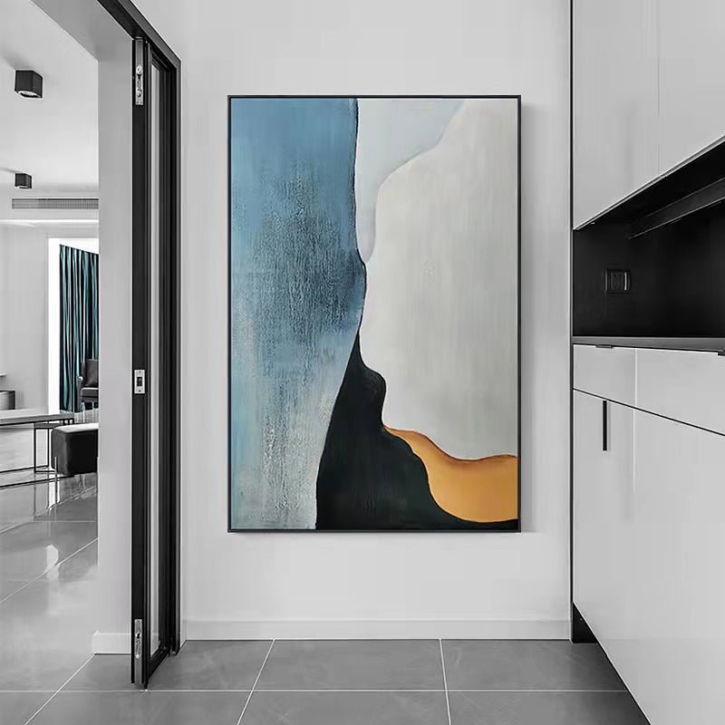 Modern Minimalist Painting on Canvas - 100% Hand Painted - Ideal Place Market
