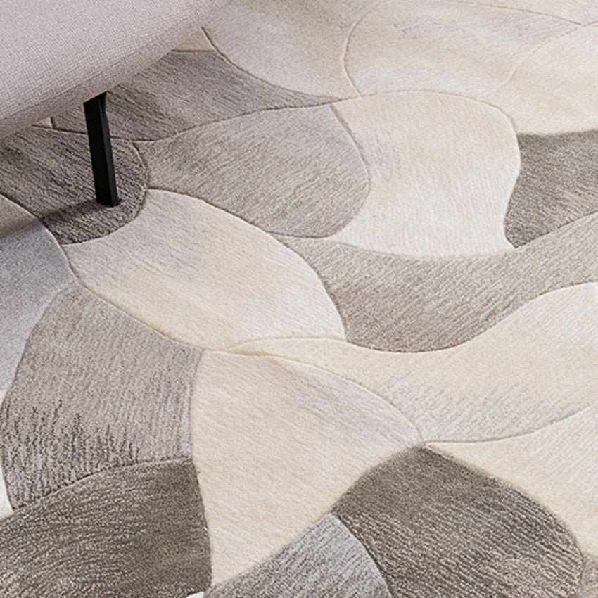 Modern Organic Hand-Stitched Cowhide Rug - Ideal Place Market
