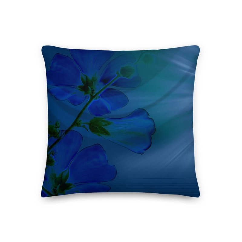 Moonlit Floral Premium Stuffed Reversible Throw Pillows - Ideal Place Market
