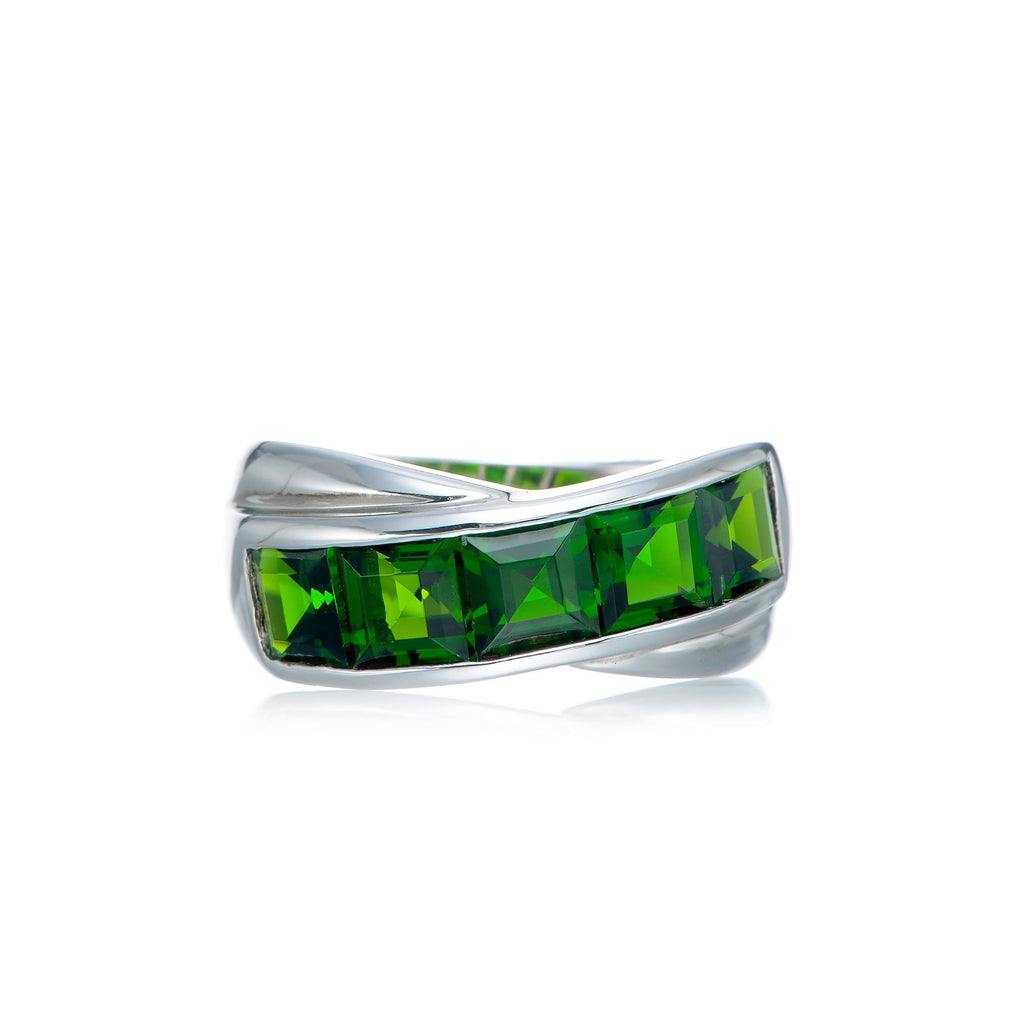 Natural Chrome Diopside in S925 Silver Ring - Ideal Place Market
