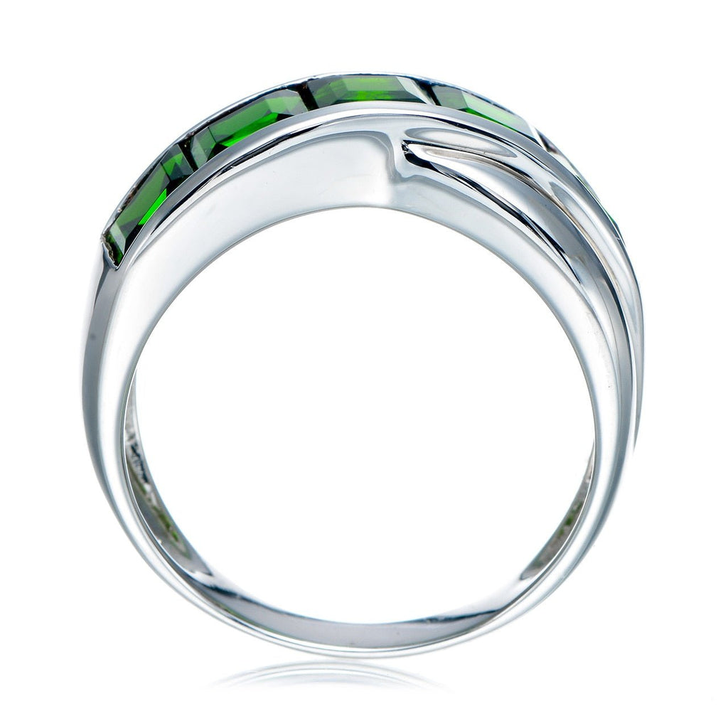 Natural Chrome Diopside in S925 Silver Ring - Ideal Place Market