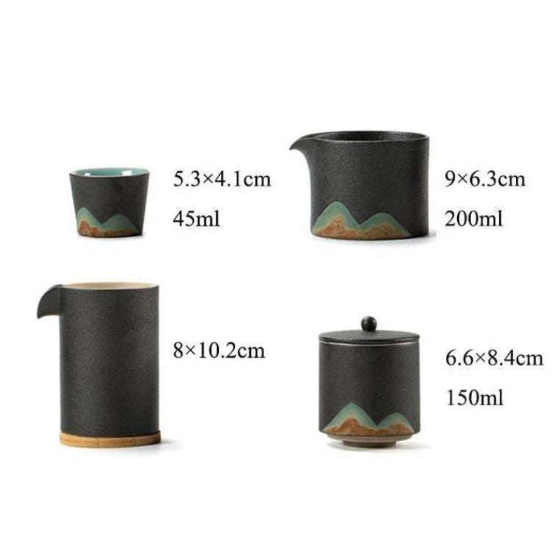 Natural Clay Textured Travel Teapot Set - 3 Colors - Ideal Place Market