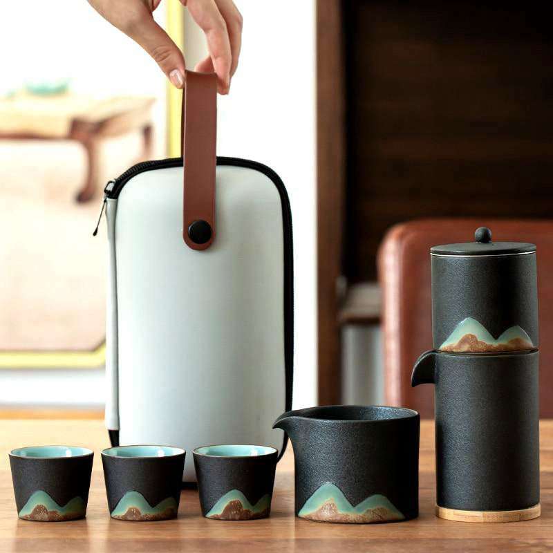 Natural Clay Textured Travel Teapot Set - 3 Colors - Ideal Place Market