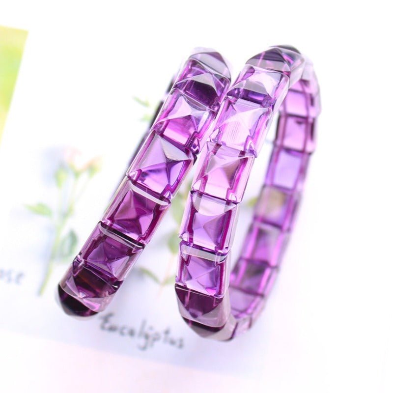 Natural Purple Amethyst Chunk Bracelet - Ideal Place Market