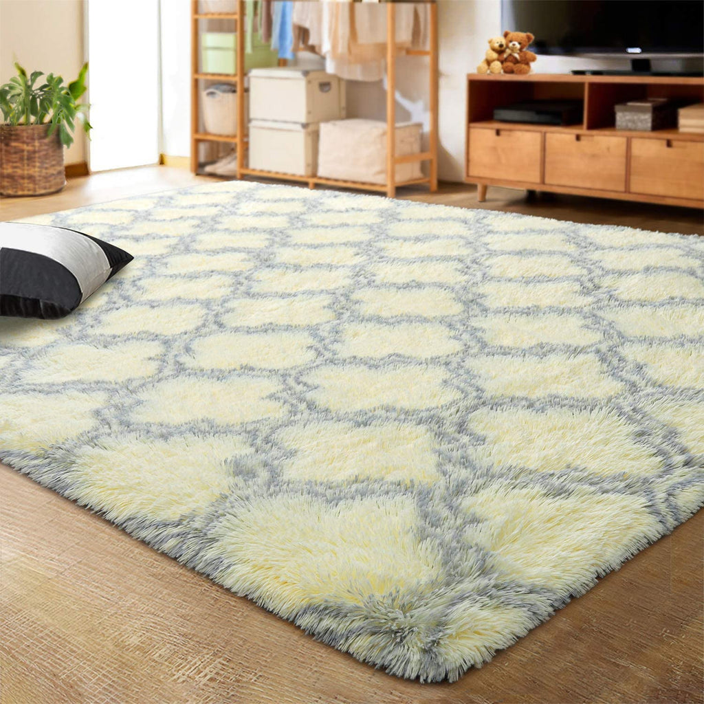 Plush Moroccan Patterned Area Rug - 12 Shades - 03 / 