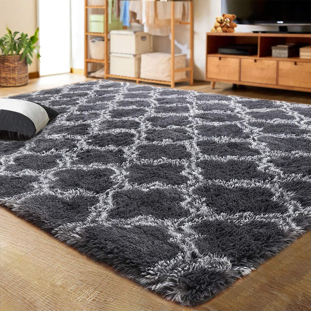 Plush Moroccan Patterned Area Rug - 12 Shades - 08 / 