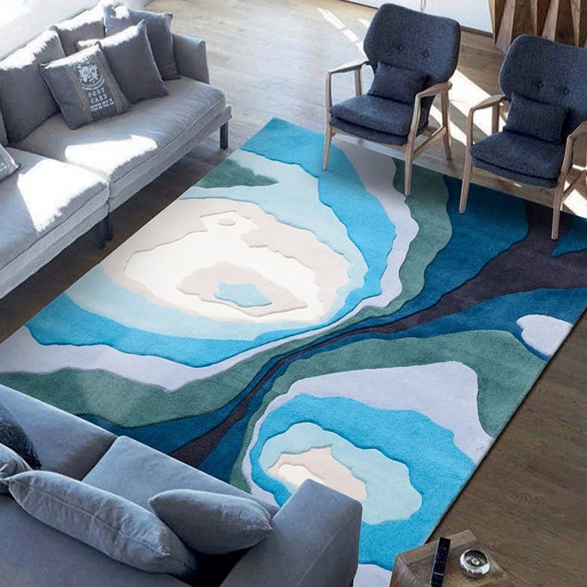 Postmodern Seascape Relief Area Rug - Ideal Place Market