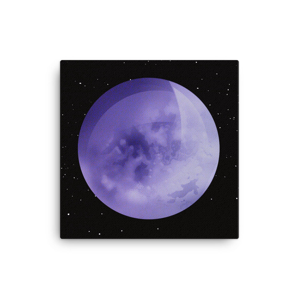 Purple Moon Stretched & Ready-to-Hang Canvas Print