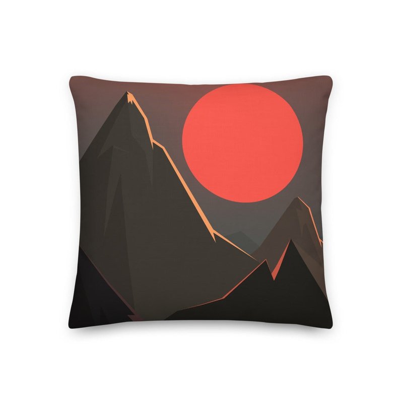Red Moon Premium Stuffed 2 Sided-Printed Throw Pillows - Ideal Place Market