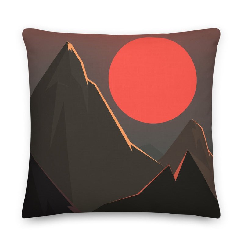 Red Moon Premium Stuffed 2 Sided-Printed Throw Pillows - Ideal Place Market