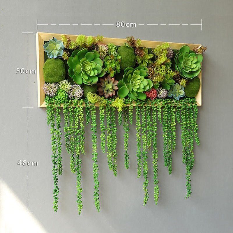 Replica Living Plant Wall with Draped Greenery - 6 Sizes - Ideal Place Market