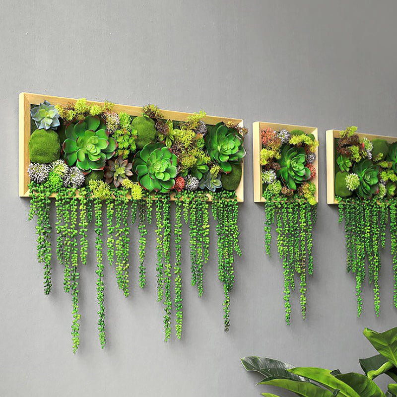 Replica Living Plant Wall with Draped Greenery - 6 Sizes - Ideal Place Market
