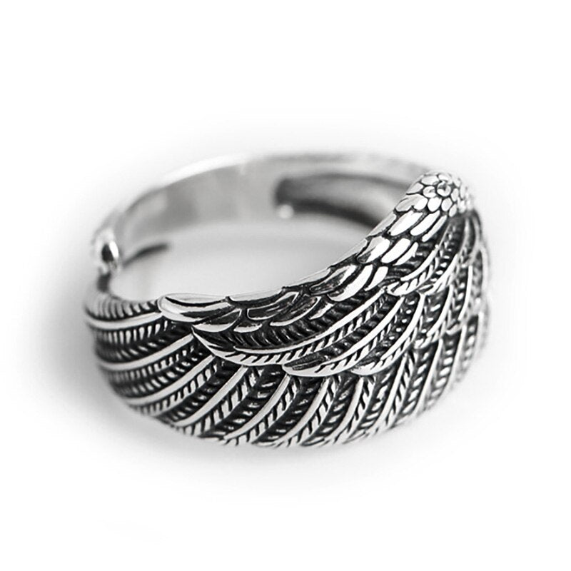 Resizable Eagle Wing S925 Silver Ring - Ideal Place Market