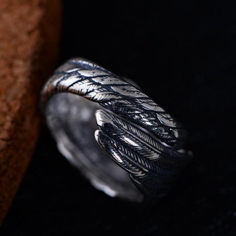 Resizable Eagle Wing S925 Silver Ring - Ideal Place Market