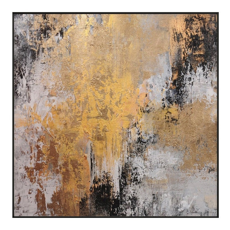 Rich & Textured Abstract Hand-Painted on Canvas - 80x80cm //