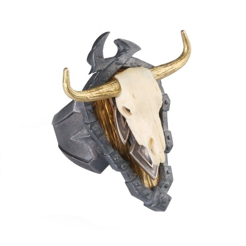 Rustic Steer Skull S925 Adjustable Ring for Men - Ideal Place Market