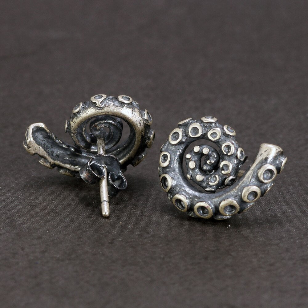 S925 Silver Octopus Tentacle Earrings - Ideal Place Market