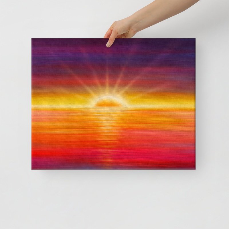 Sangria Sunset Stretched & Ready-to-Hang Canvas Print - Ideal Place Market