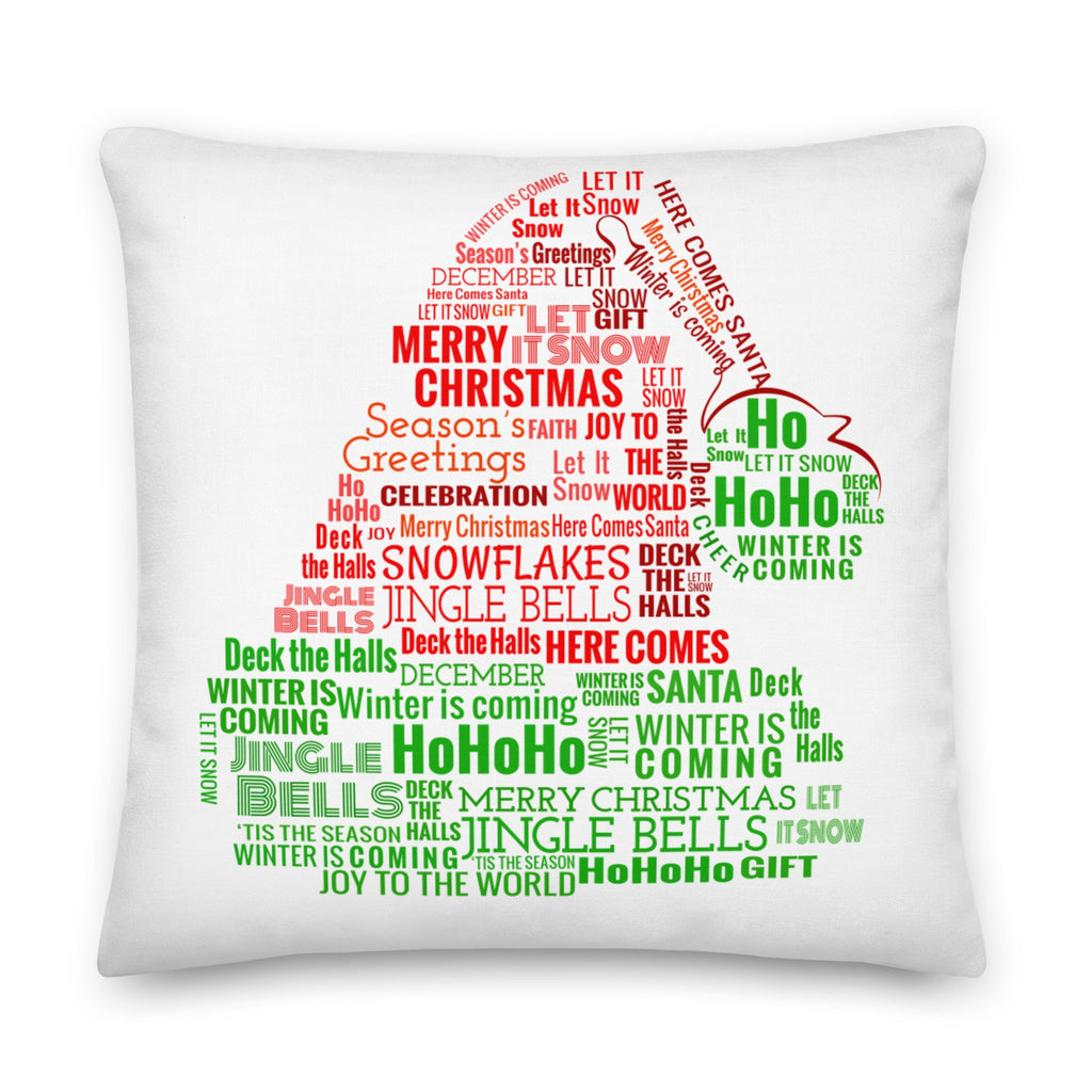 Santa’s Hat Premium Stuffed 2 Sided-Printed Throw Pillows - 