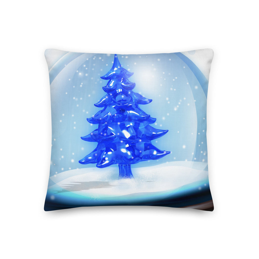 Snow Globe Premium Stuffed 2 Sided-Printed Throw Pillows - 