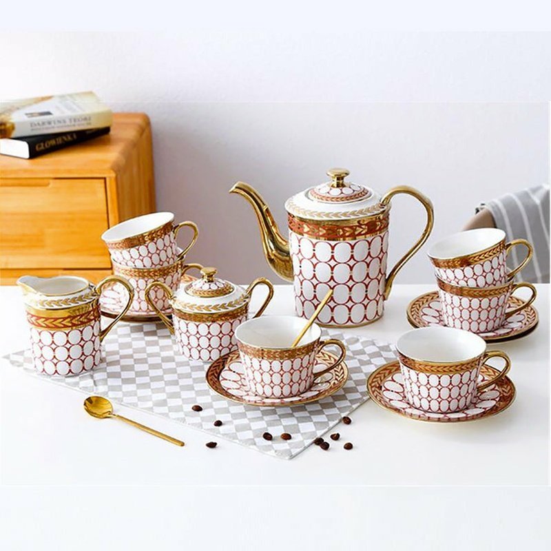 Stunning Geometric Tea/Coffee/MIlk Set in 2 Colors - Ideal Place Market