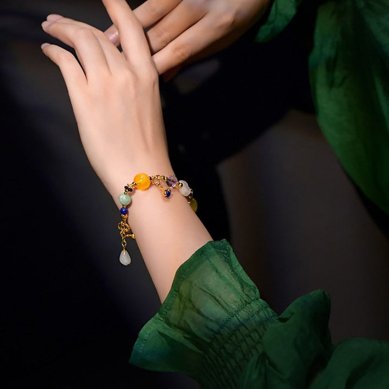 Stunning Handmade Natural Stone Beaded Bracelet