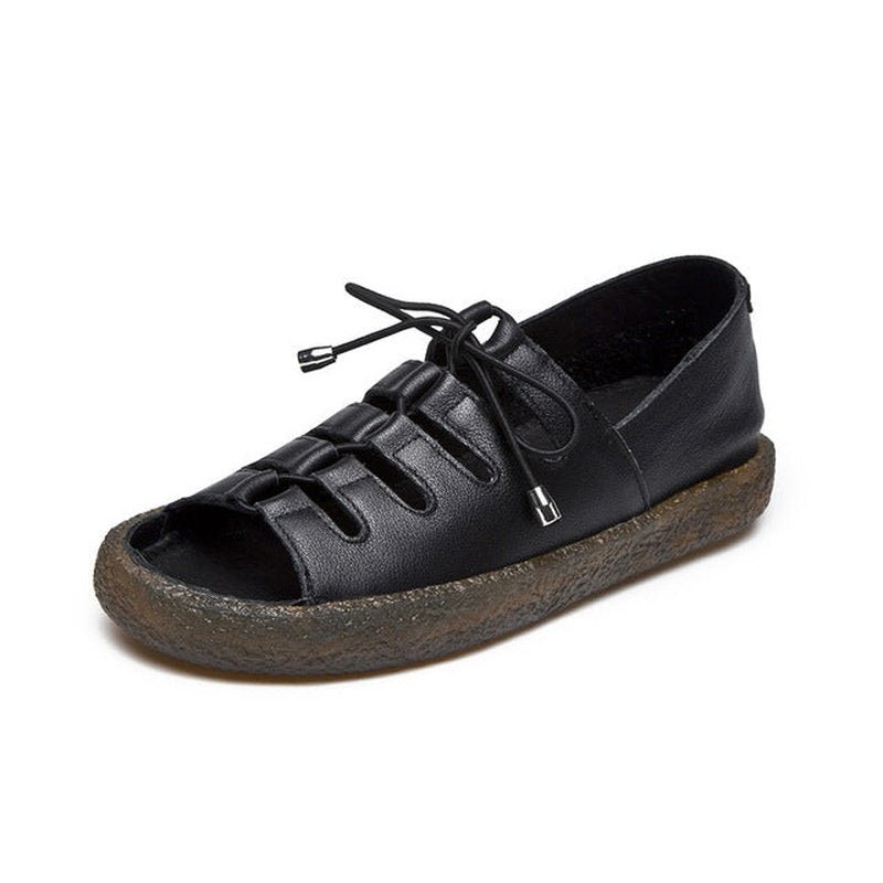 Supple Cowhide Closed-Heel Slip-On Summer Comfort Sandals - Ideal Place Market