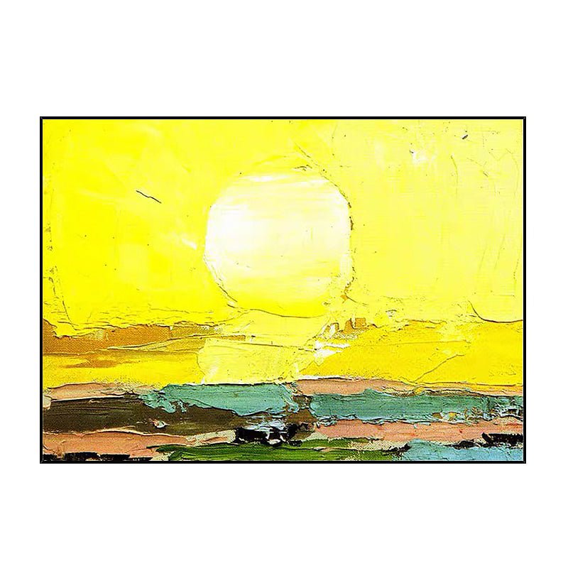 Textured Abstract Sunrise Knife Painting on Canvas - Ideal Place Market