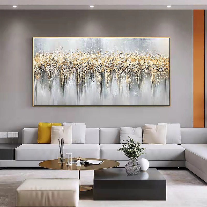 Textured Horizontal Abstract Painting on Canvas - Ideal Place Market