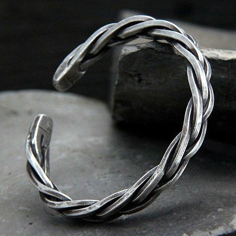 Twisted Silver Cuff Bracelet