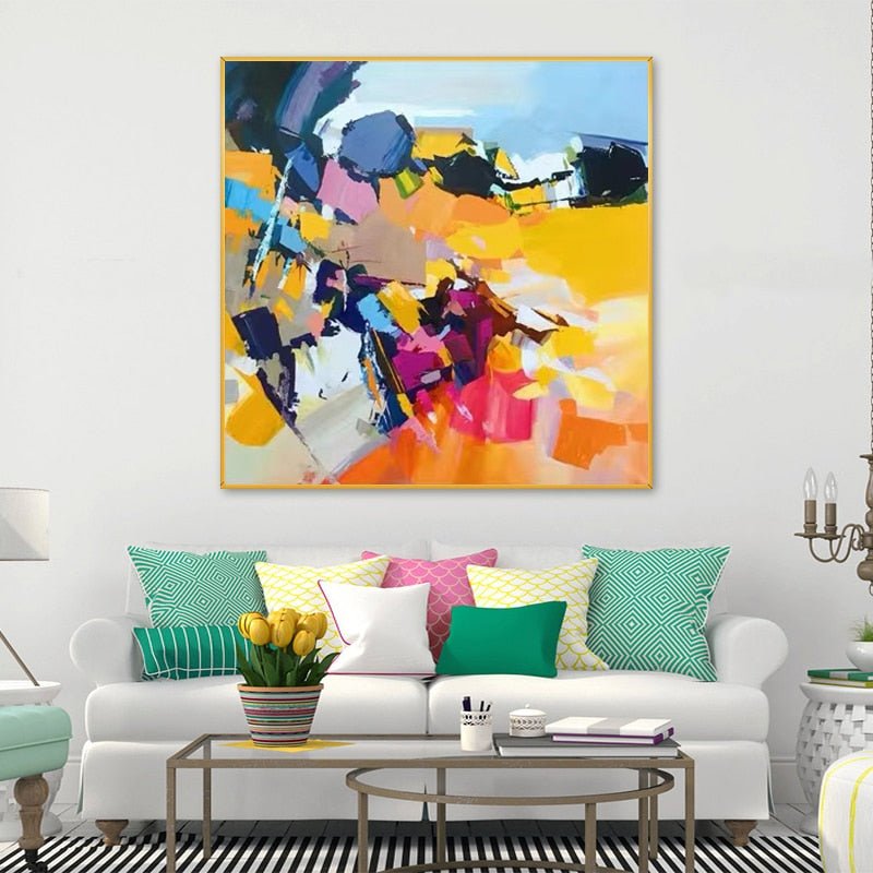 Uplifting Abstract Hand-Painted on Canvas - Ideal Place Market
