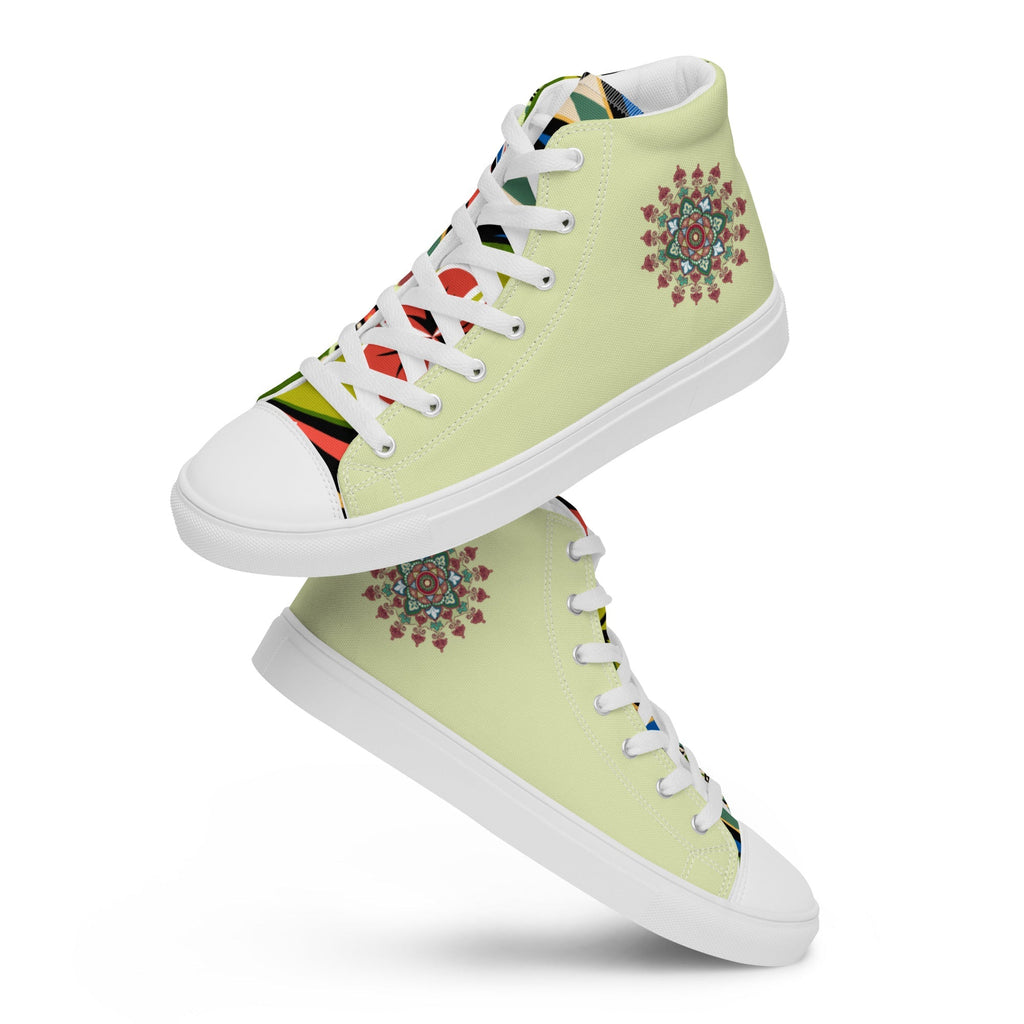 Vrishita Women’s Lace-Up Canvas High-Top Sneakers - Ideal Place Market
