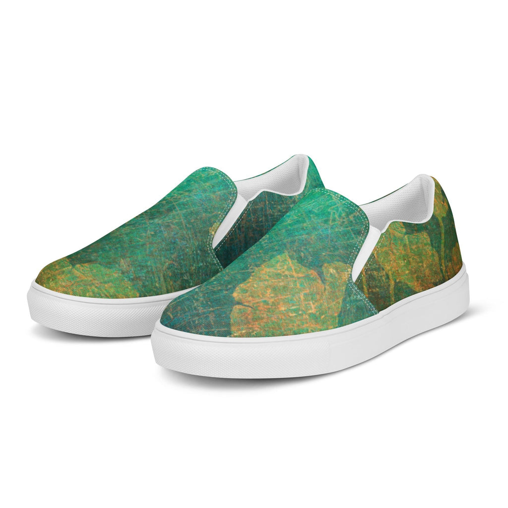 Washed Ginkgo Women’s Slip-On Canvas Sneakers - Ideal Place Market
