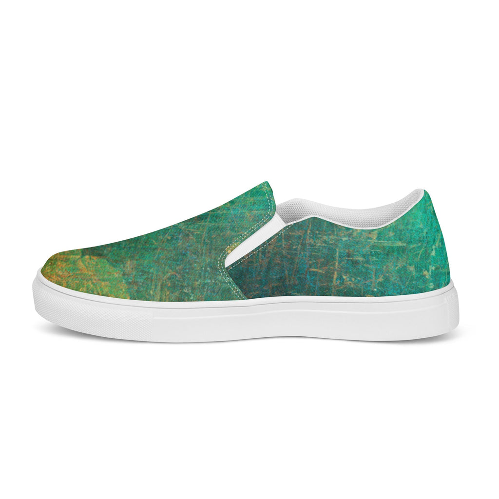 Washed Ginkgo Women’s Slip-On Canvas Sneakers - Ideal Place Market