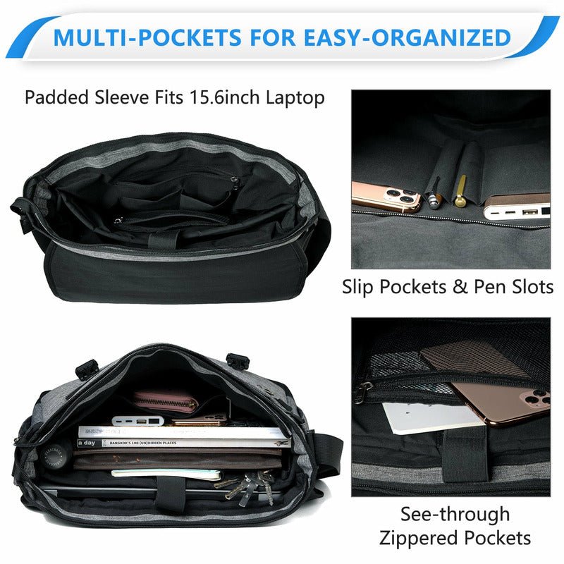 Water Resistant Laptop Bag with Shoulder Strap - Ideal Place Market