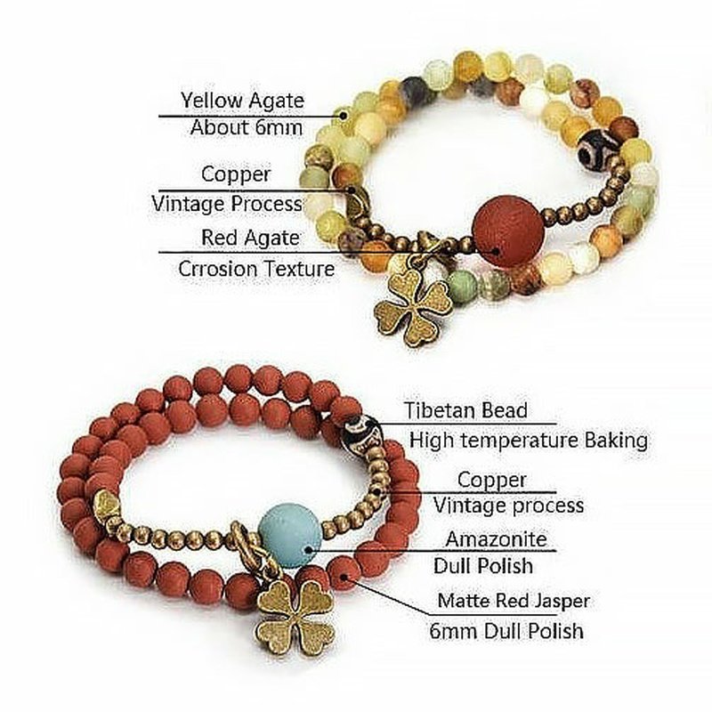 Wealth Promoting Natural Stone Beaded Bracelet - Ideal Place Market